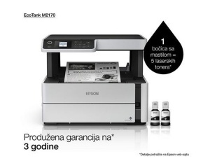 Multifunkcijski inkjet štampač M2170 EcoTank ITS crno-beli Epson WiFi Ethernet A4 3-u-1 duplex - Img 6