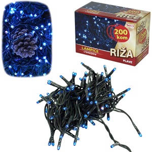 Novogodišnje lampice Riža 200 plava 8 funkcija 52-364000
