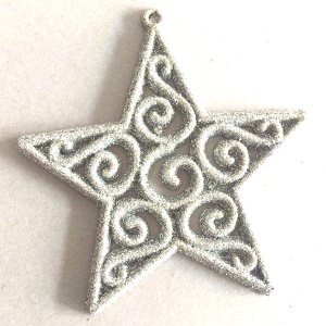 Novogodišnji ukras Božićna Zvezda 10 cm 2kom-set 40-601000