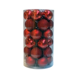 Novogodišnji ukrasi PVC kugle 6cm 30kom 19014 - Img 2