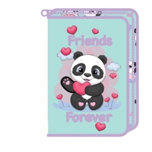 Pernica Prazna 1 Zip Octopus P1Ze2605 Friends Forever 21,5x14,5x4cm tirkiz ljubičasta