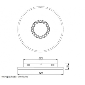 Plafonjera Vesta 551 38W 3000K Crna 201742 - Img 2