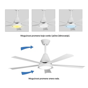 Plafonski ventilator sa LED svetlom 132cm PROSTO CFB042L-5/30 - Img 2