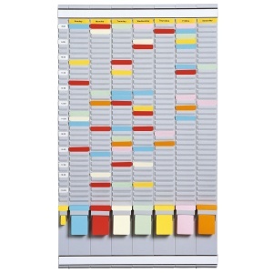 Planer set za T-kartice nedeljni 783x475mm, 35 slots, uklučene kartice, Jalema - Djois