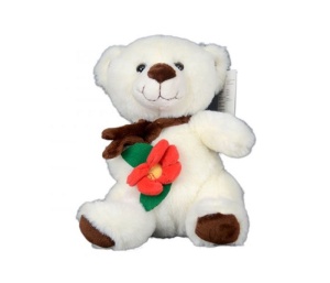 Plišana Igračka 20cm 0m+ Meda Sa Cvetom Dizi Toys 511.MQT19023-MED-C-20