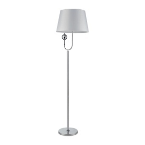 Podna lampa Carmen 1xE27 belo/hrom Elmark 955CARMEN1F