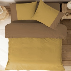 Posteljina CB Simple Set Bicolor Double braon/senf 025573 - Img 2
