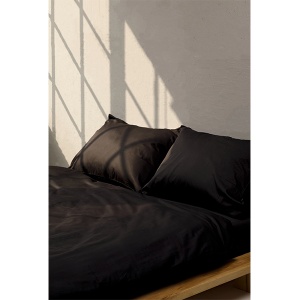 Posteljina od pamučnog satena 200x200cm crna