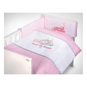Posteljina za bebe set 5 delova Sweet Dreams pink Klups C-5/K314