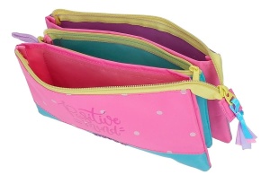 Prazna pernica sa 3 pregrade Movom Posivit Mind 22x12x5cm roze - Img 4