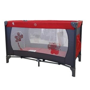 Prenosivi krevetac Baby Bear Origin 1 Nivo Sivo-Crvena 8069V1