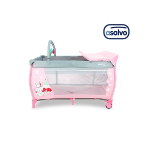 Prenosivi krevetac za decu Complet Rabbit Tippi Pink Asalvo 18229 - Img 2