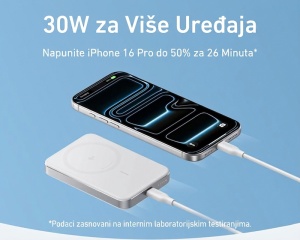 Prenosni bežični power bank MagGo beli Anker 10000mAh 15W MagSafe - Img 3