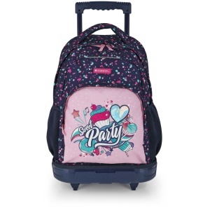 Ranac školski sa točkićima RASKLOPIV 34x46x20 cm 23 l - 1,8 kg Party