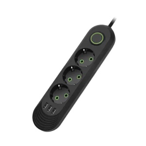 Razvodnik sa 3 mesta 2m 1.5mm2 Prosto NV371U-2/BK