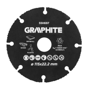 Rezni disk za meke materijale 115 mm Graphite 55H697