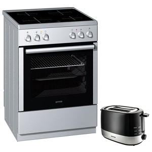 Set Električni šporet EC66120AX i toster T850BK Gorenje 10034432