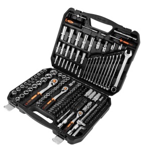 Set nasadnih ključeva 219 delova 1/2 3/8 1/4 CrV Neo Tools 10-076