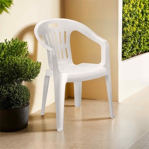 Set plastičnih stolica 6kom bela 56x55x78cm Ipae ProGarden Piona 029087-862401 - Img 4