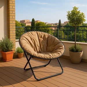 Sklopiva gnezdo stolica 80x80x76cm kapucino LP-718000K