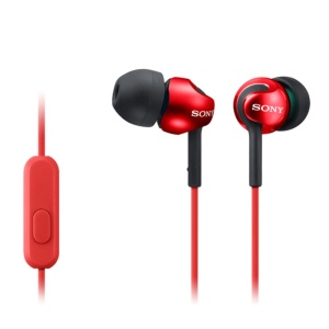 Slušalice sa mikrofonom bubice crvene Sony MDR-EX110APR