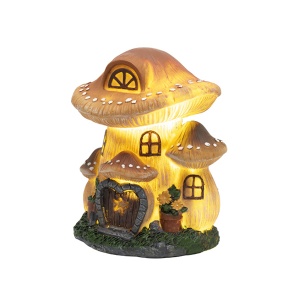 Solarna baštenska lampa Pečurka kućica 14,5x13,5x18cm Home MX648