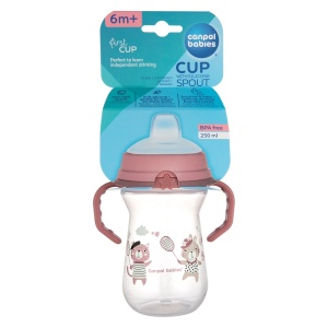 Šolja Sa Silikonskim Kljunom 250ml Roze Canpol Babies Bonjour Paris 56/613_pin - Img 2