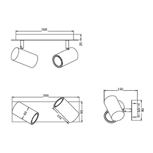 Spot lampa Marley 2xGU10 Trio Lighting 802400265 - Img 2