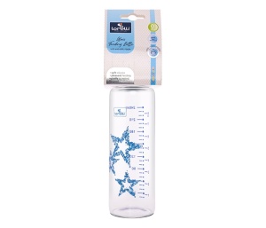 Staklena Flašica 240ml Anti-kolik 0m+ Plave Zvezde Lorelli 10200880004 - Img 2