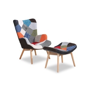 Stolica sa tabureom patchwork E 01 FA0079