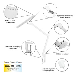 Stona Led lampa radna Prosto RL805/WH - Img 3