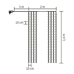 Svetleći niz sa 294 toplo bele LED diode Home KIN294C/WW - Img 2