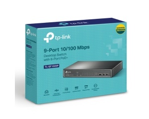 Svič TP-Link SF1009P 9 portova 10/100Mbps PoE+ crni - Img 4