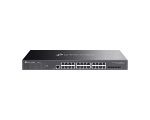 Svič TP-Link SG3428X Omada 24 porta gigabitni L2+ 4x 10GE SFP+ crni upravljivi