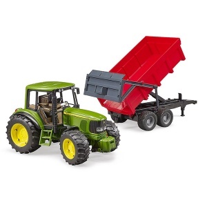 Traktor JD sa prikolicom crvenom Bruder 020576 - Img 2