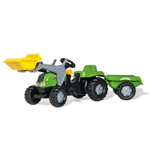 Traktor Rolly kid sa utovarivačem i prikolicom zeleni 023134 - Img 2