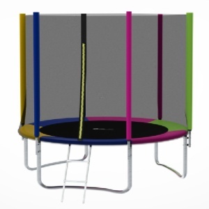 Trambolina Trampolina Premium Stil Multicolor 244cm sa merdevinama i unutrašnjom sigurnosnom mrežom - Img 4