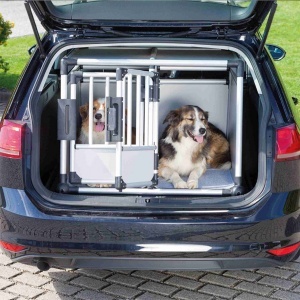 Transportni sanduk za ljubimce dupli 95x69x88cm Alu Trixie 39345 - Img 2