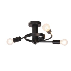 Twist spot svetiljka 3XE27 crna Elmark 955TWIST3/BL