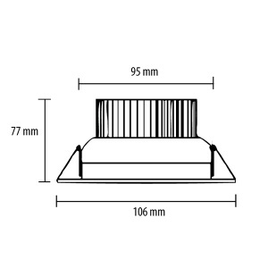 Ugradna LED lampa 10W hladno bela LUG04-10/NW - Img 2