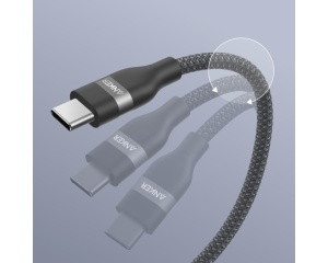 USB Tip-C kabl Anker, 1,8 m, 240W, pleteni, crni - Img 3