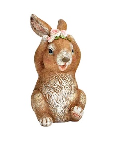 Uskršnja dekoracija Bunny with Wreath 13cm 039736 - Img 1