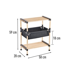Višenamenska drvena polica sa korpom 50x28x59cm Seowood RFS-5001 - Img 3