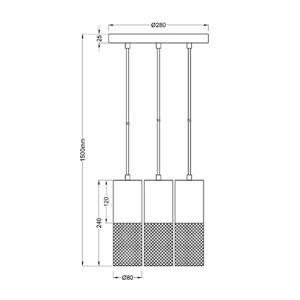 Visilica Tosh 3xE27 Trio Lighting 304330332 - Img 3