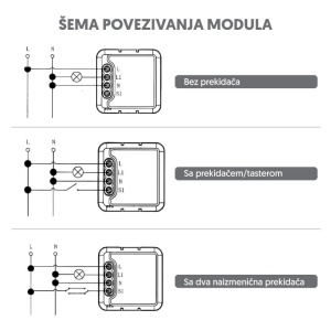 Wi-Fi smart prekidač-modul, 1x10A WFM-SWN01 - Img 2