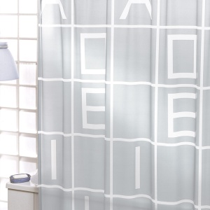 Zavese za kadu vinil Alfabeto-bianco, METALTEX 1275