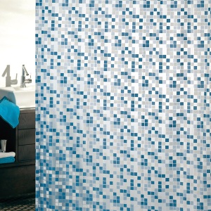 Zavese za kadu vinil Mosaico indaco, METALTEX 1275