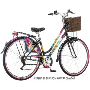 Ženski bicikl Dandelion 28-17 inča crno roze Visitor FAS288F
