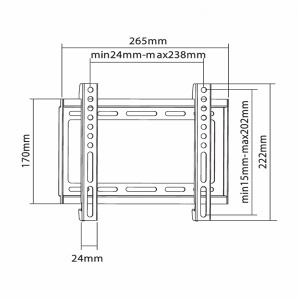 Zidni nosač za ekran VESA 75x75 do 200x200 PLB 2222 F SBox 476 - Img 2