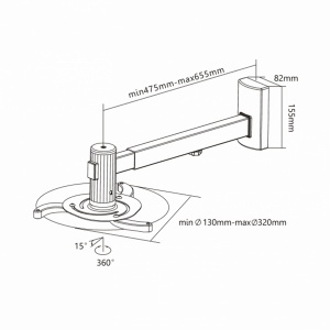 Zidni nosač za projektor PM 105 SBox 475 - Img 2
